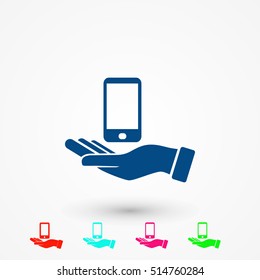 Capture Mobile icon, flat design best vector icon