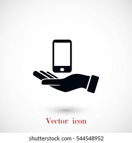 Capture Mobile icon, flat design best vector icon