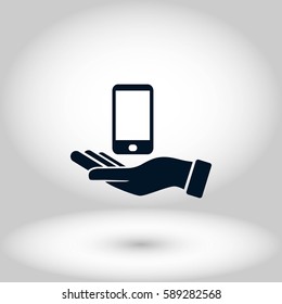 Capture Mobile icon, flat design best vector icon