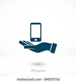 Capture Mobile icon, flat design best vector icon
