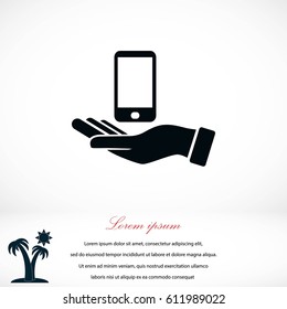 Capture Mobile icon, flat design best vector icon