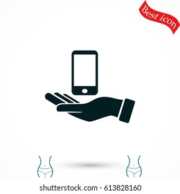 Capture Mobile icon, flat design best