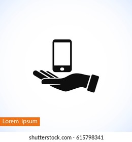 Capture Mobile icon, flat design best vector icon