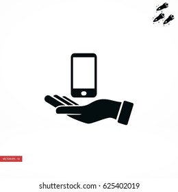 Capture Mobile icon, flat design best vector icon