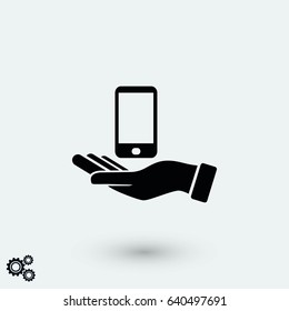 Capture Mobile icon, flat design best vector icon