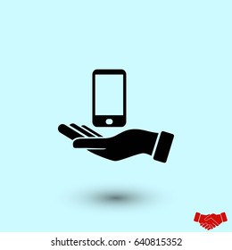 Capture Mobile icon, flat design best vector icon