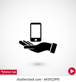 Capture Mobile icon, flat design best vector icon