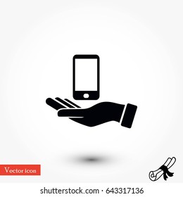 Capture Mobile icon, flat design 