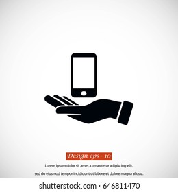 Capture Mobile icon, flat design best vector icon