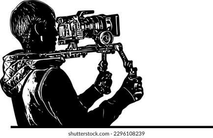 "Capture the Moment: Vector Videographer Illustration"
"Steady Hand, Steady Shot: Videographer on Gimbal Vector Art"
"Lights, Camera, Vector: Filmmaker Illustration on Gimbal"