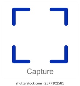 Capture and photo icon concept