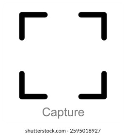 Capture and photo icon concept