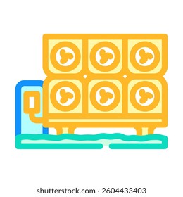 capture plant carbon color icon vector. capture plant carbon sign. isolated symbol illustration