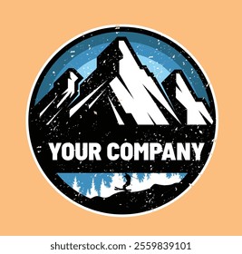 Capture the spirit of adventure with this vintage modern logo mountain badge! Perfect for outdoor brands, travel companies, or anyone who loves the great outdoors.