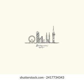 Capture the spirit of Batumi in a single line. Our iconic logo showcases the city's silhouette, blending elegance and urban charm.	