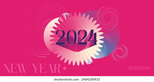 Capture the spirit of New Year's joy with this vibrant and celebratory banner. Featuring festive elements and a burst of colour.