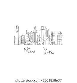 Captura el espíritu de Nueva York en una sola línea. Nuestro emblemático logo exhibe la silueta de la ciudad, combinando elegancia y encanto urbano.