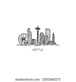 Capture the spirit of Seattle in a single line. Our iconic logo showcases the city's silhouette, blending elegance and urban charm.