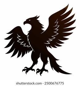 Capture the strength and grace of the eagle with this minimalist silhouette vector illustration, perfect for adding a touch of majestic wildlife to your digital design projects.