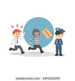 capture thief information vector illustration