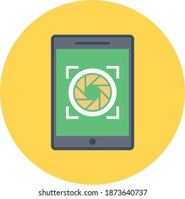 capture vector flat color icon