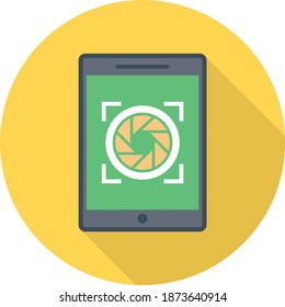 capture vector flat color icon