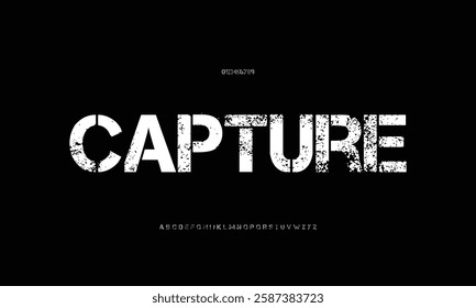 Capture vector font alphabet with numbers