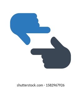capture vector glyph color icon 