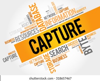 Capture word cloud, business concept