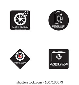 Fotografieren von Kameras Logo-Design Vektorvorlage
