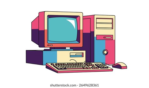 Capturing the retro charm of vintage personal computing hardware and its evolution over time