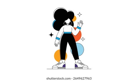 Capturing the spirit of innovation and empowerment through modern stylized illustration