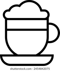 capuccino icon. Thin linear style design isolated on white background