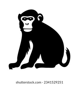 Capuchin line icon. Monkey, primate, africa, pet, bananas, monk. Black vector icons on a white background for Business