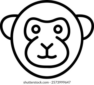 Capuchin Line Vector Icon Design