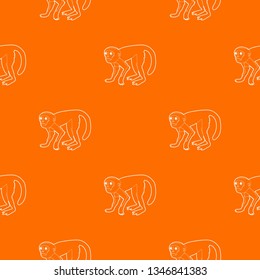 Capuchin pattern vector orange for any web design best