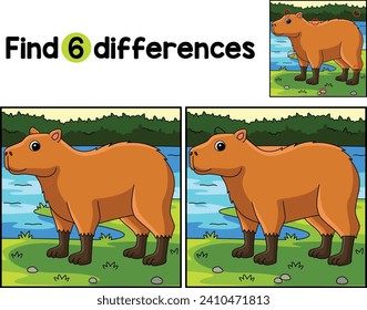 Capybara Animal Find The Differences 