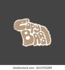 Capybara animal style writing is suitable for your design