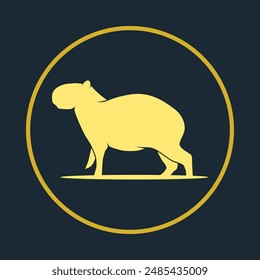 Capybara artwork trendy beautiful vector illustration lovely abstract icon design