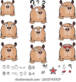 capybara cartoon ball style expressions pack collection in vector format