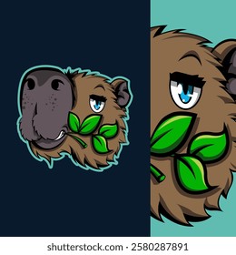 capybara esports logo vectors editable