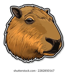 Capybara Flat Icon Isolated On White Background