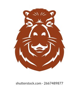 Ícone Capybara ilustração de design de logotipo