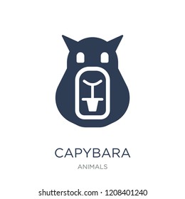Capybara icon. Trendy flat vector Capybara icon on white background from animals collection, vector illustration can be use for web and mobile, eps10