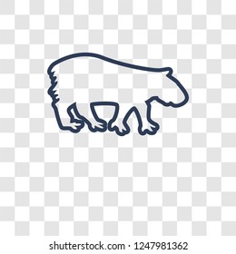 Capybara icon. Trendy Capybara logo concept on transparent background from animals collection