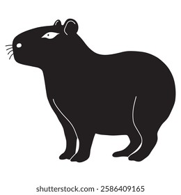 capybara icon vector design. capybara silhouette