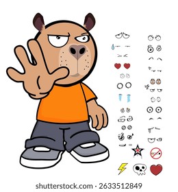 capybara kid expressions coleção de pacotes em arte vetorial