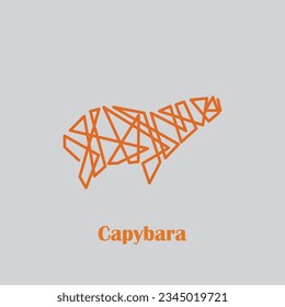 Capybara logo with abstract design