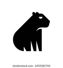 Capybara-Logo. Symboldesign. Vorlage Elemente	