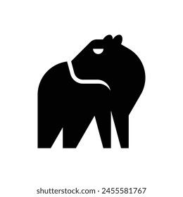 Capybara logo. Icon design. Template elements	